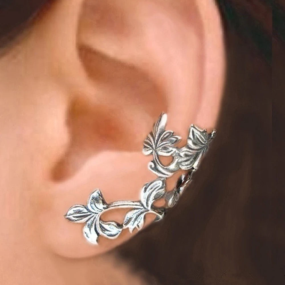 Pendientes de Plata con Hoja Vintage