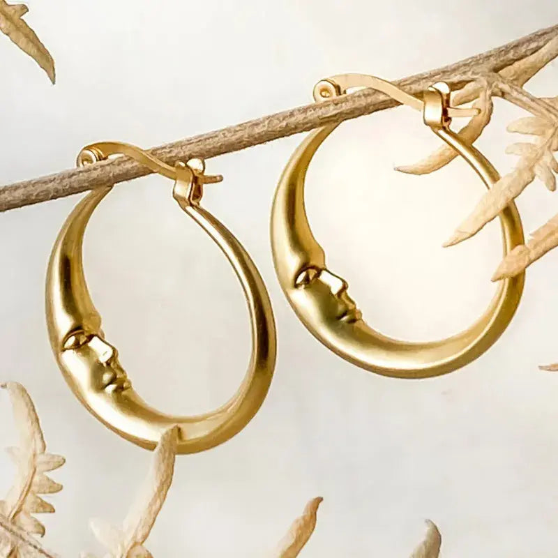 Pendientes de Luna Vintage en Oro