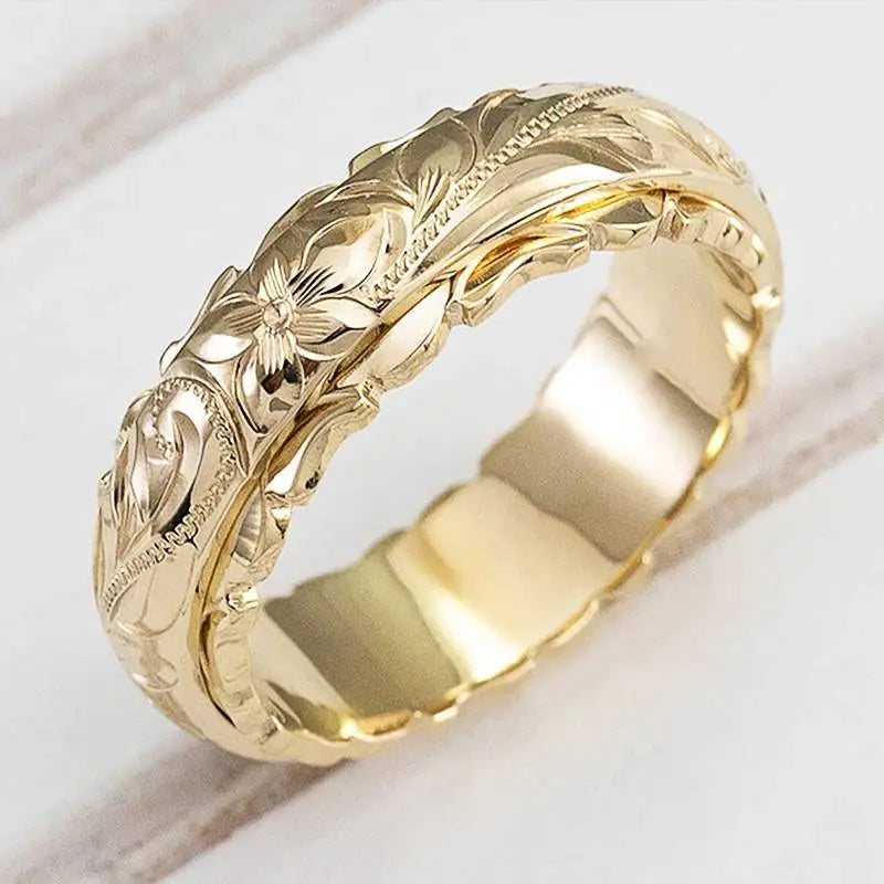 Anillo de Flor Vintage en Oro