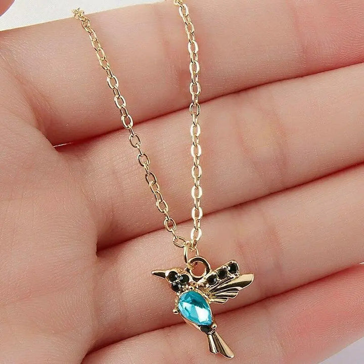 Collar de Colibrí con Esmalte y Dióxido de Zirconio