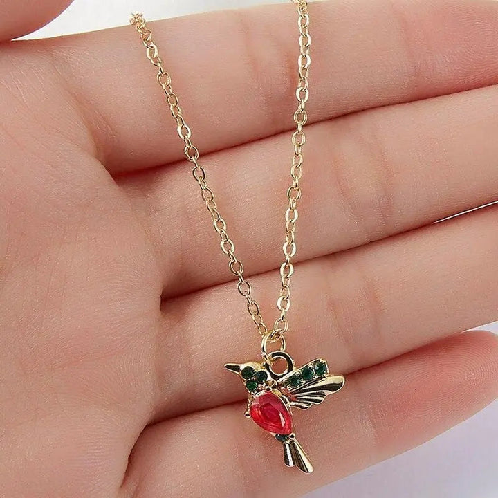 Collar de Colibrí con Esmalte y Dióxido de Zirconio