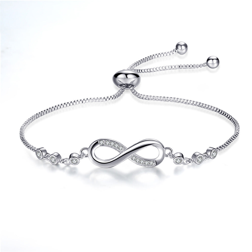 Pulsera Infinita Ajustable en Plata