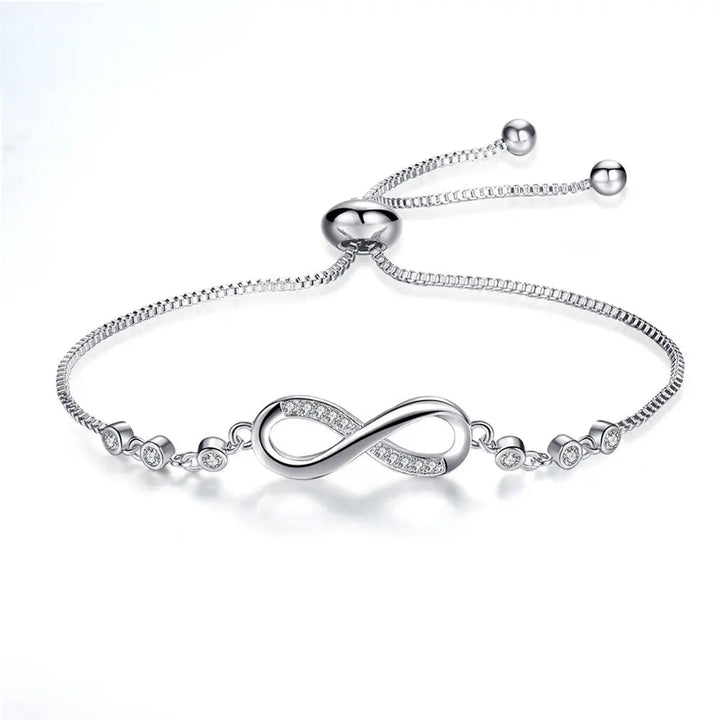 Pulsera Infinita Ajustable en Plata