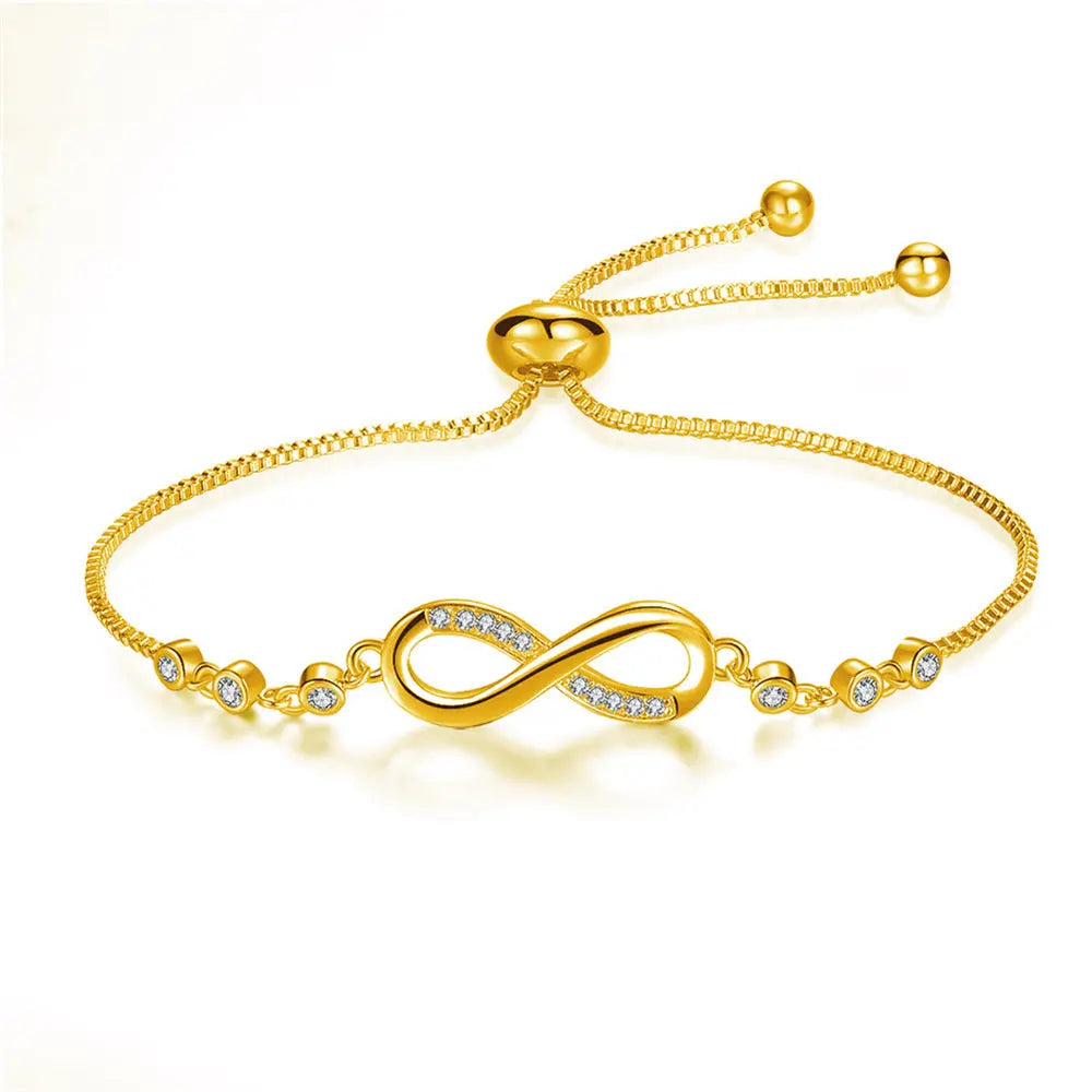 Pulsera Infinita Ajustable en Plata