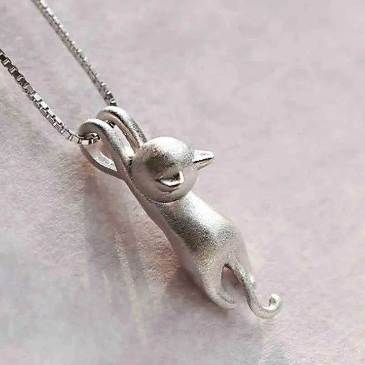 Collar de Gato Juguetón de Plata de Ley 925