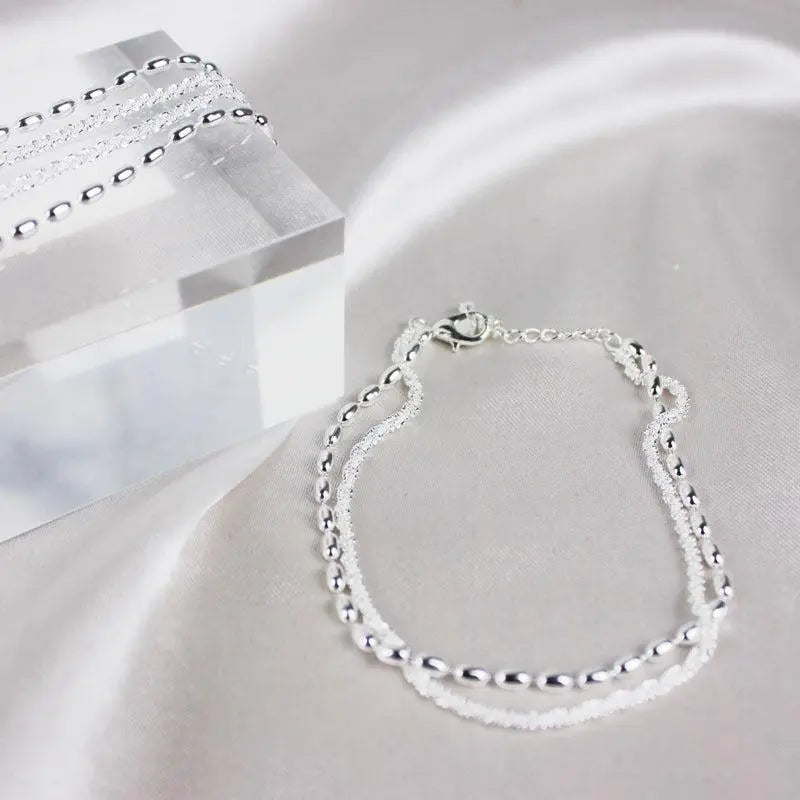 Pulsera de Circonita Plateada