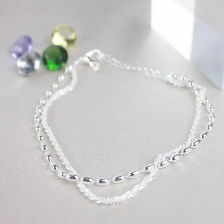 Pulsera de Circonita Plateada