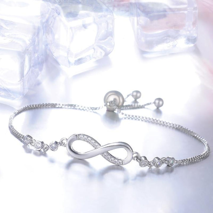 Pulsera Infinita Ajustable en Plata