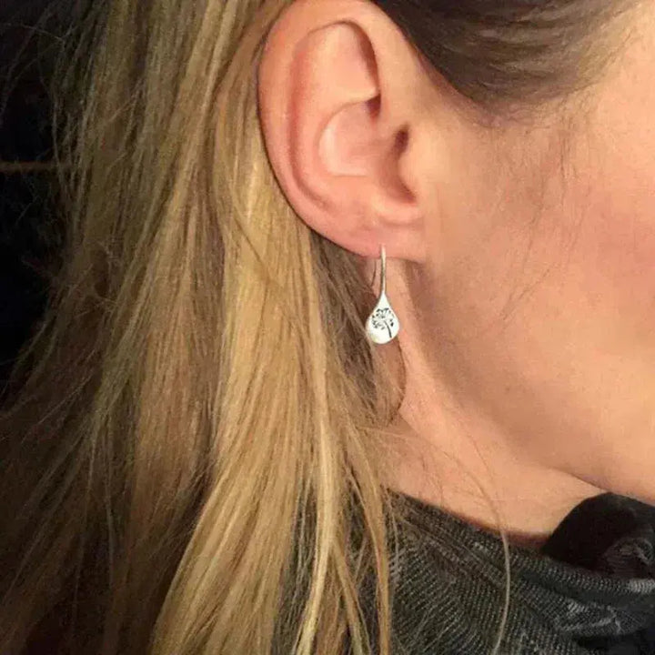Pendientes de Diente de León de Plata de Ley 925
