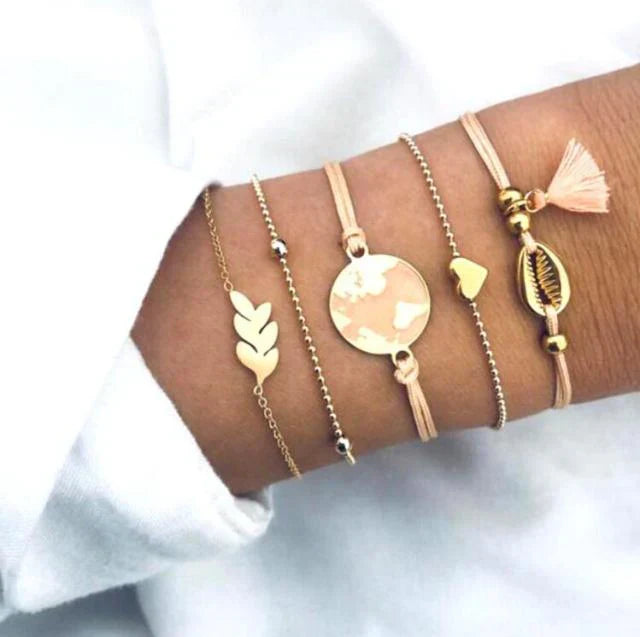 Conjunto Exclusivo de 5 Pulseras Premium Únicas