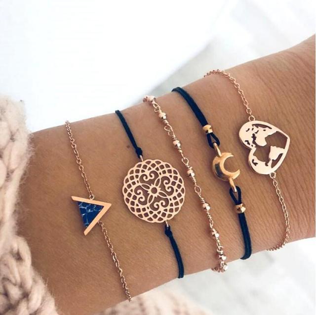 Conjunto Exclusivo de 5 Pulseras Premium Únicas