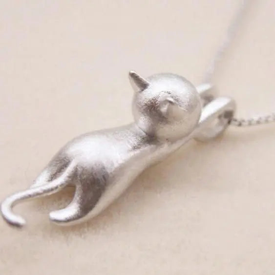 Collar de Gato Juguetón de Plata de Ley 925