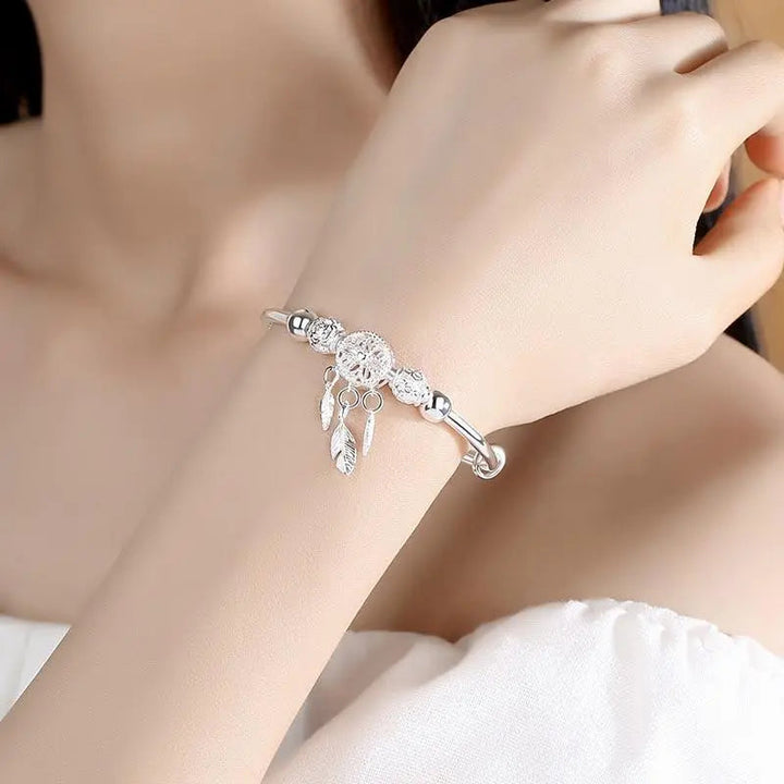 Pulsera atrapasueños ajustable de plata 925