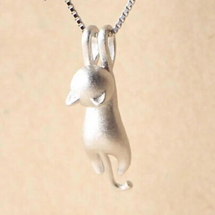 Collar de Gato Juguetón de Plata de Ley 925